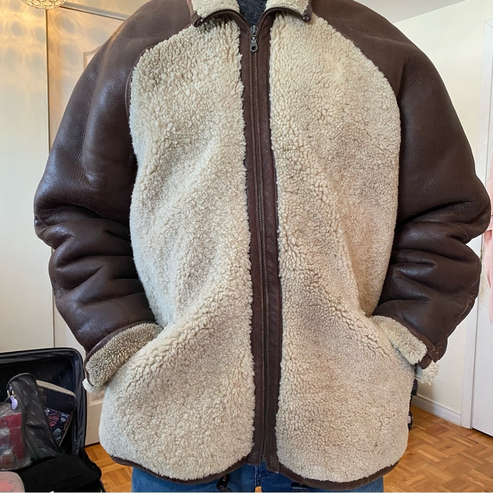 Men’s Pelle Pelle Leather and Sheepskin Jacket XL